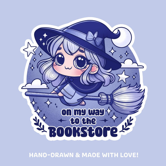 On My Way to the Bookstore Sticker