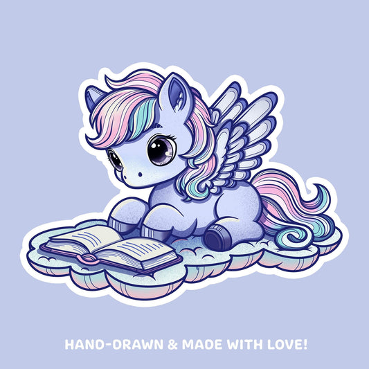 Lesender Pegasus Sticker