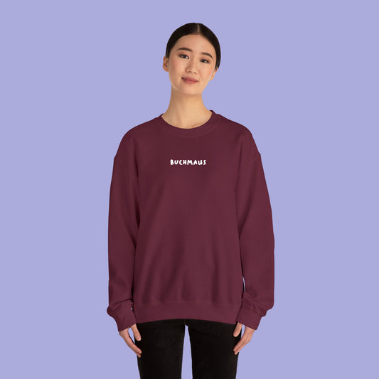 Buchmaus Sweatshirt maroon
