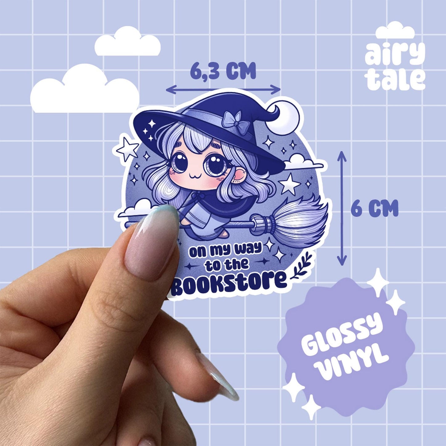 On My Way to the Bookstore Sticker