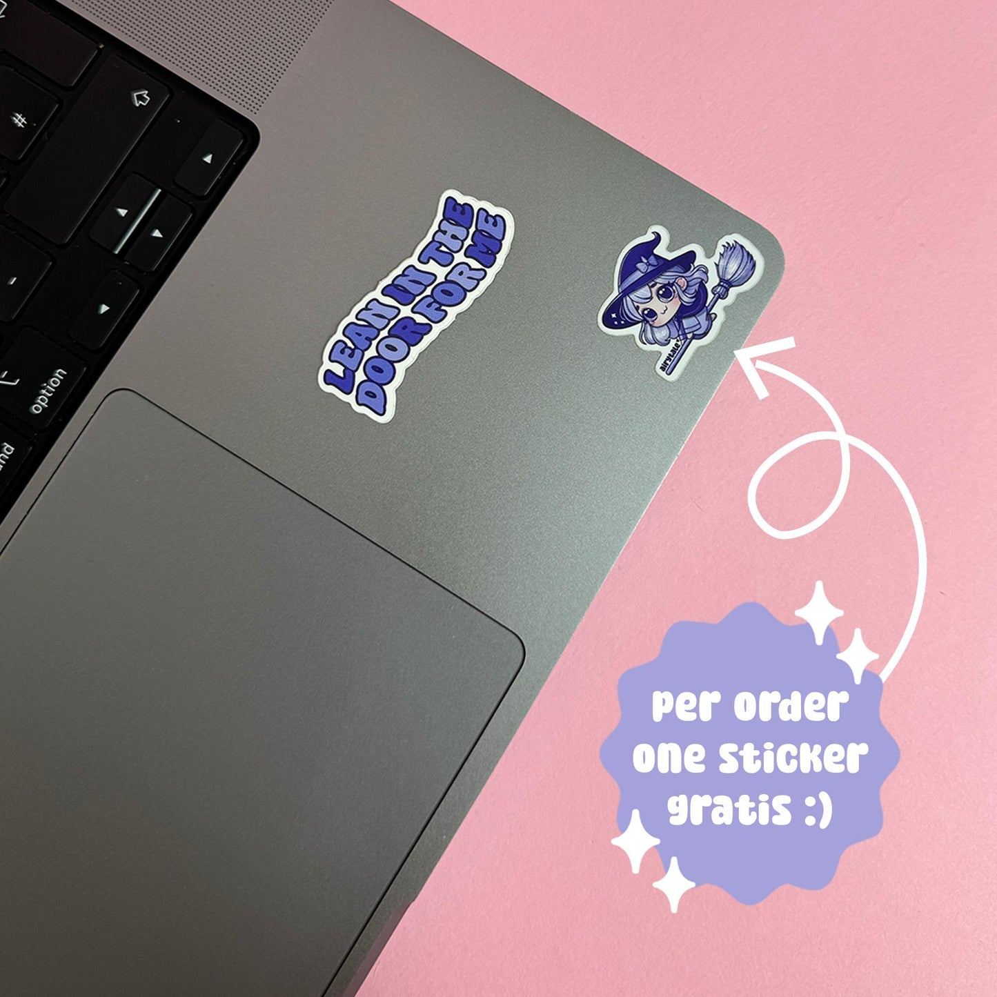 Lean in the Door for me Sticker