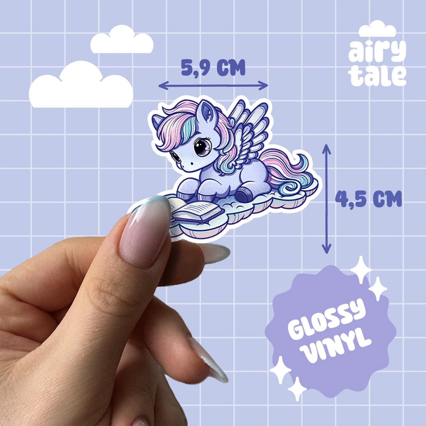 Lesender Pegasus Sticker