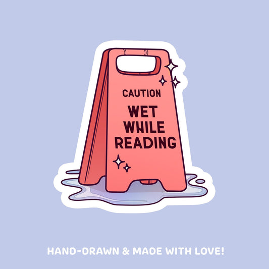 Wet While Reading Holo Sticker