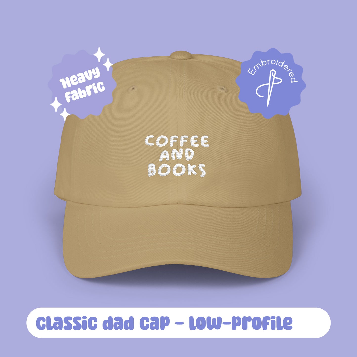 Coffee and Books Dad Cap