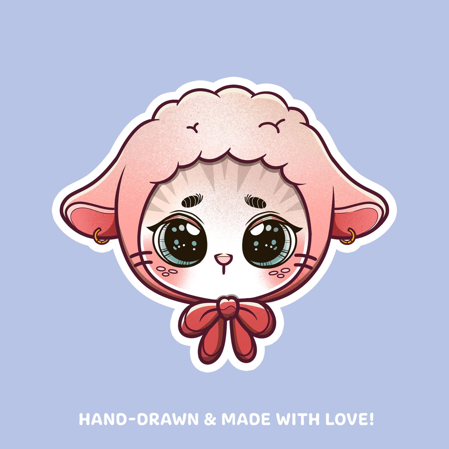 Katze mit Schafsmütze