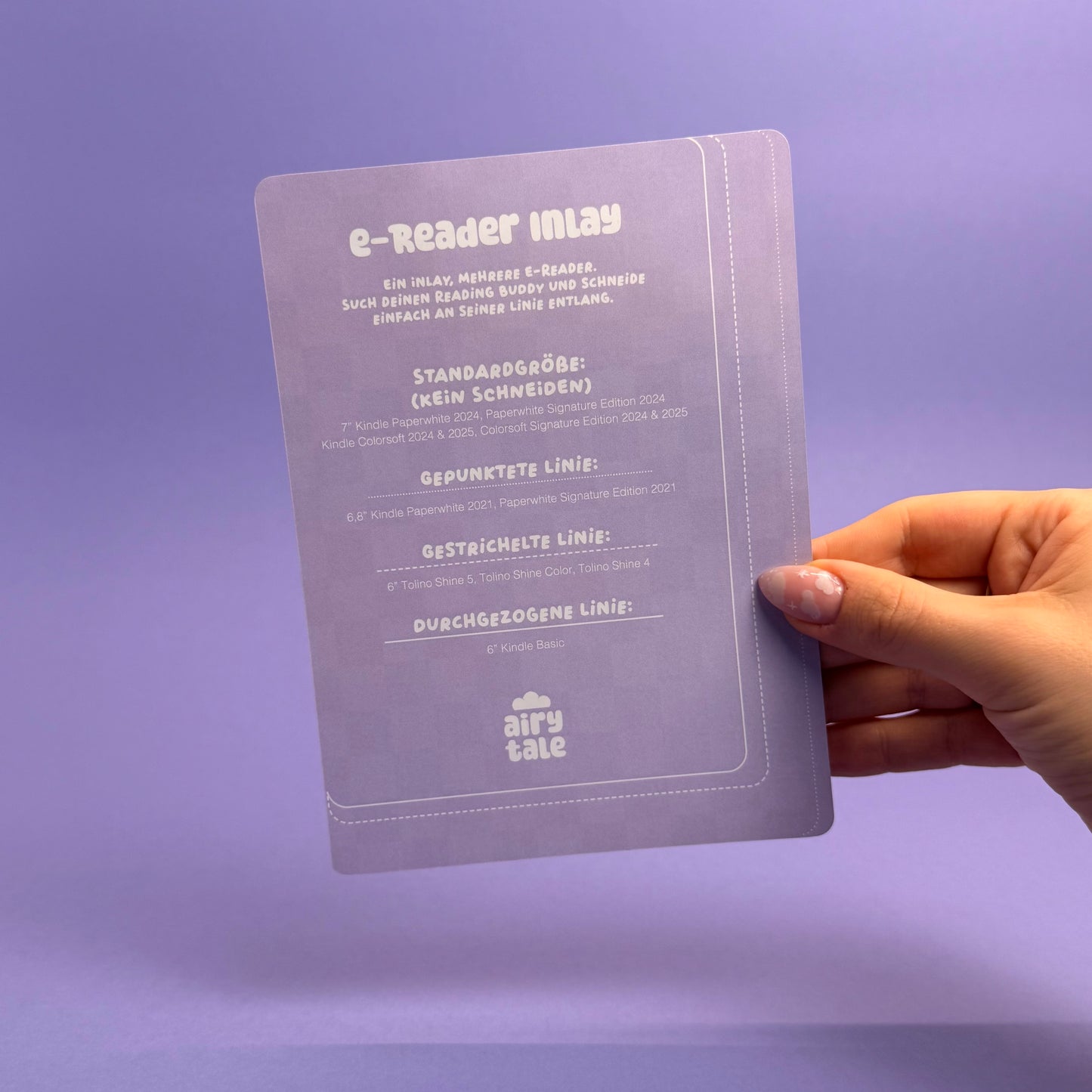 E-Reader Inlay – Punkte| zuschneidbar