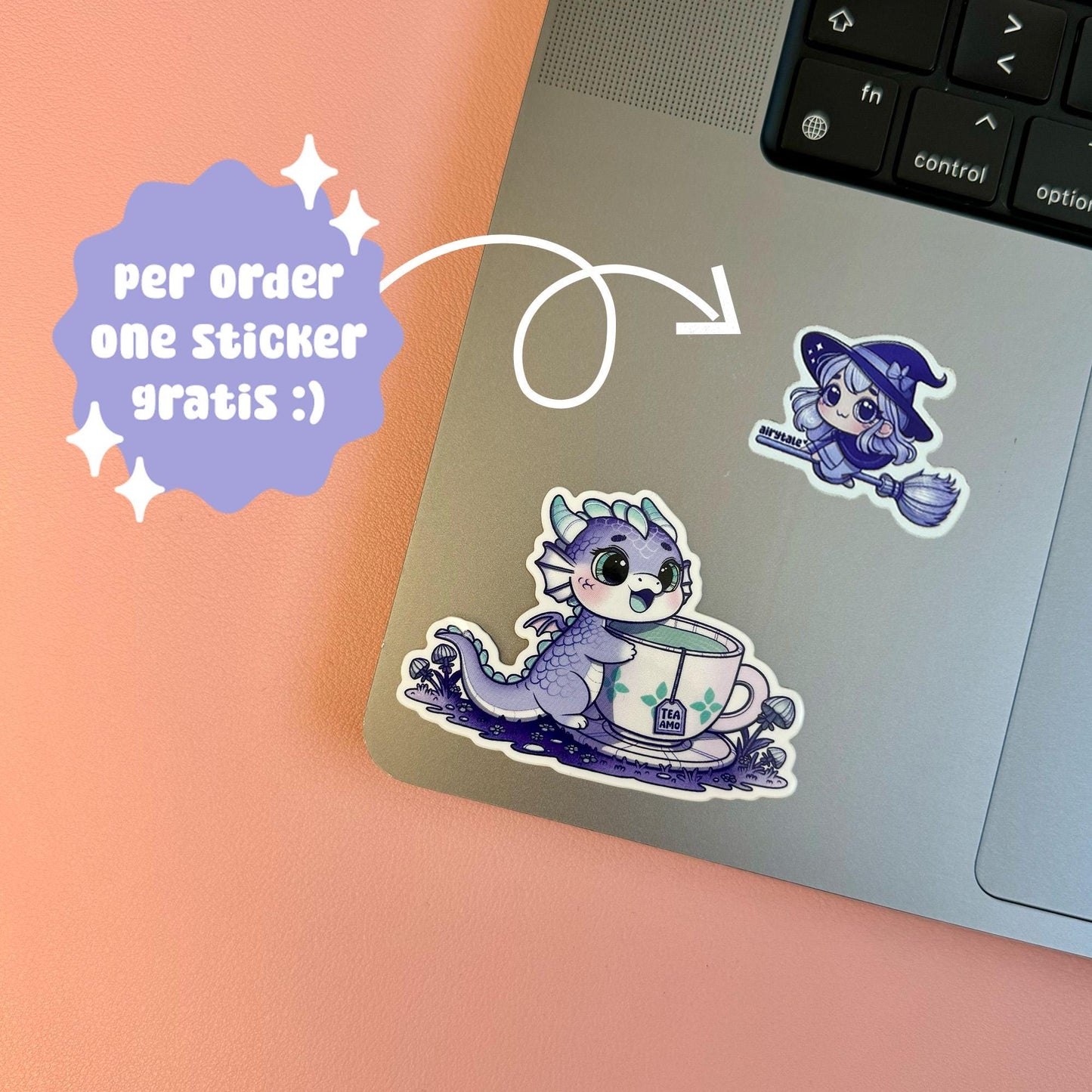 Teeliebhaber Drachen Sticker