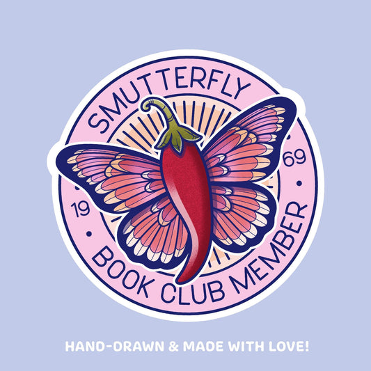 Smutterfly Book Club Glitzer Sticker