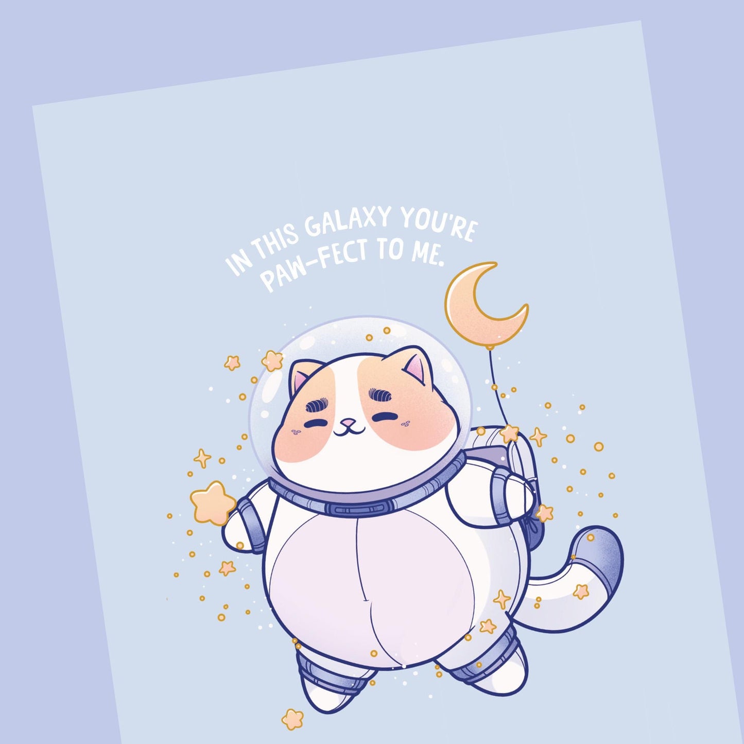 Astronauten Katzen Grußkarte