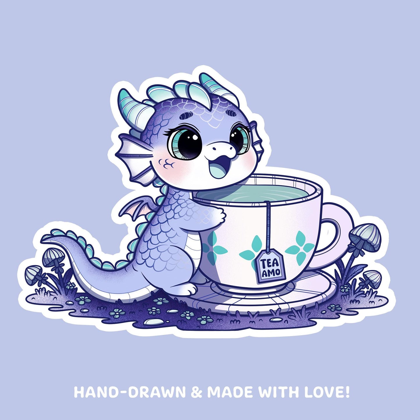 Teeliebhaber Drachen Sticker