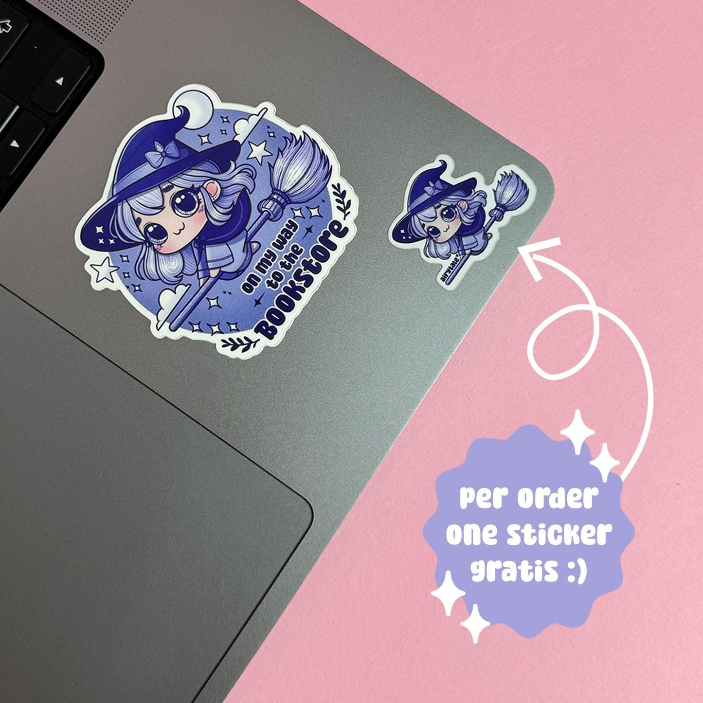 On My Way to the Bookstore Sticker