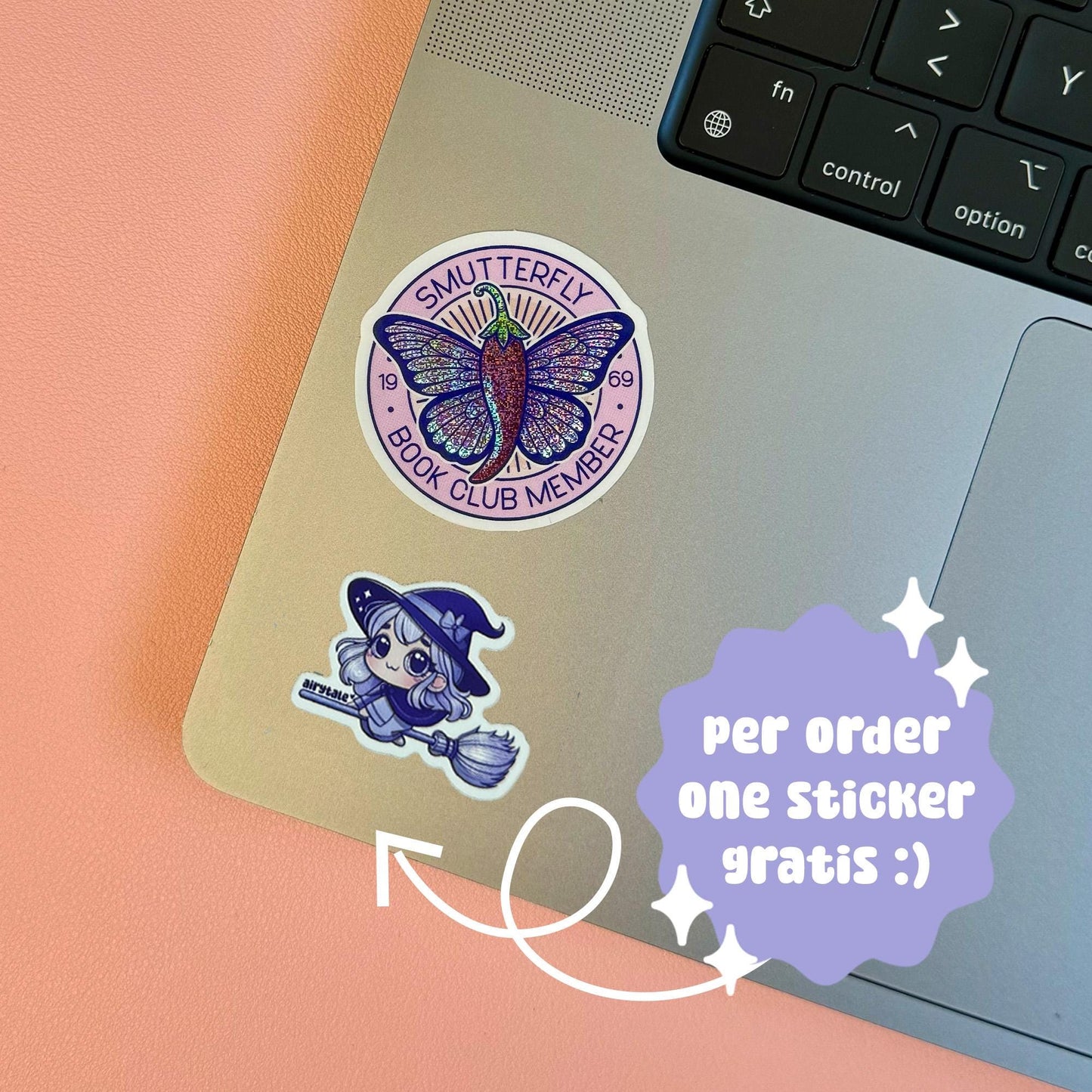 Smutterfly Book Club Glitzer Sticker