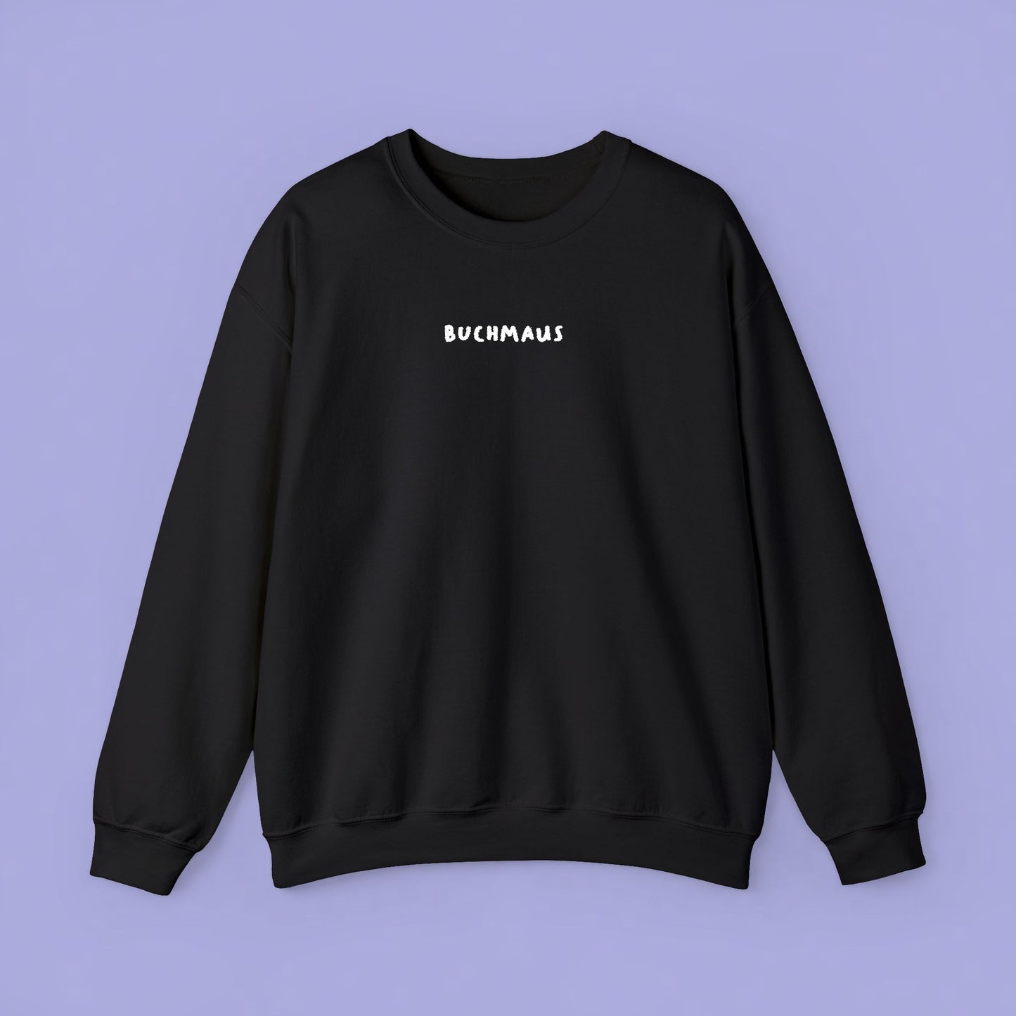 Buchmaus Sweatshirt BESTICKT WEISS