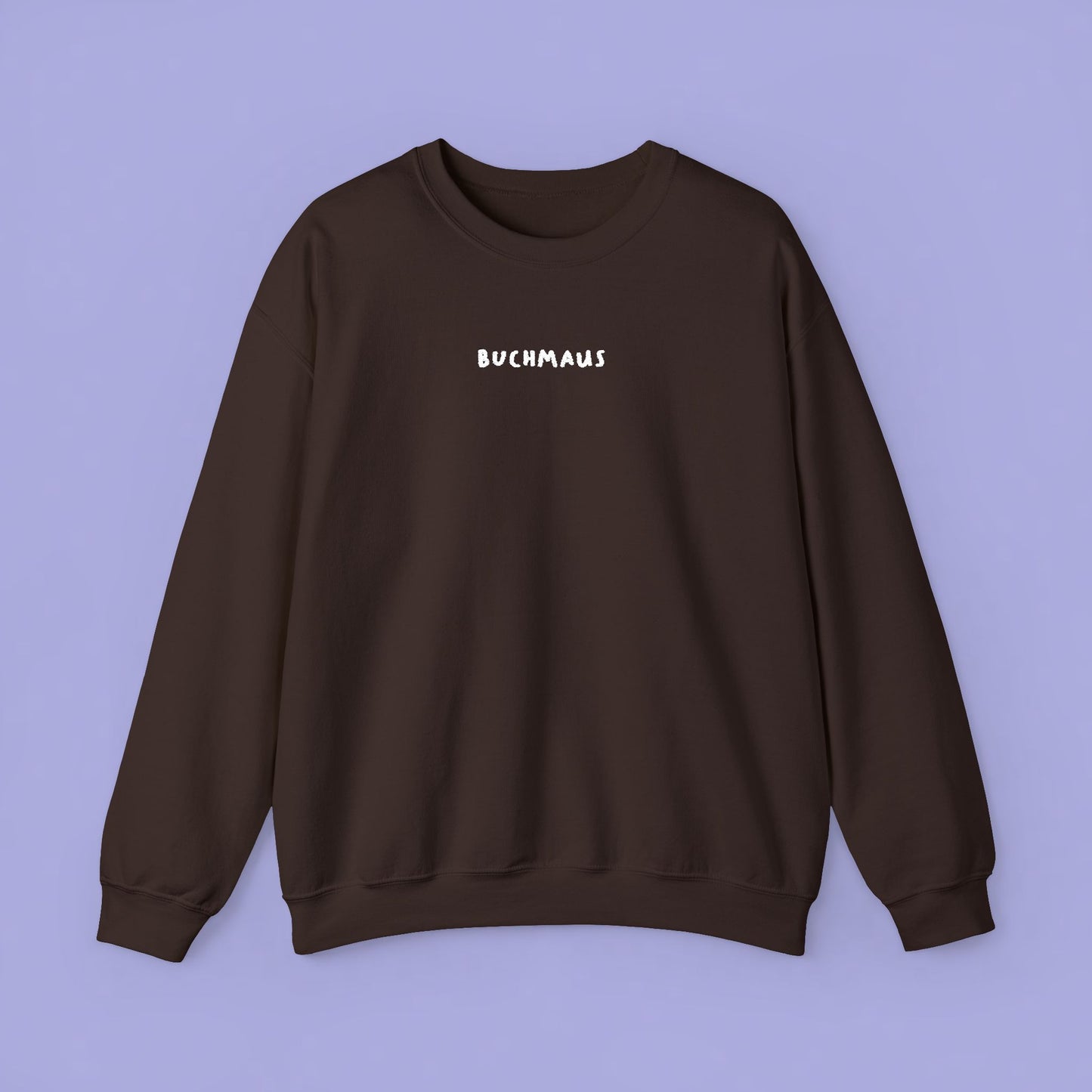 Buchmaus Sweatshirt BESTICKT WEISS
