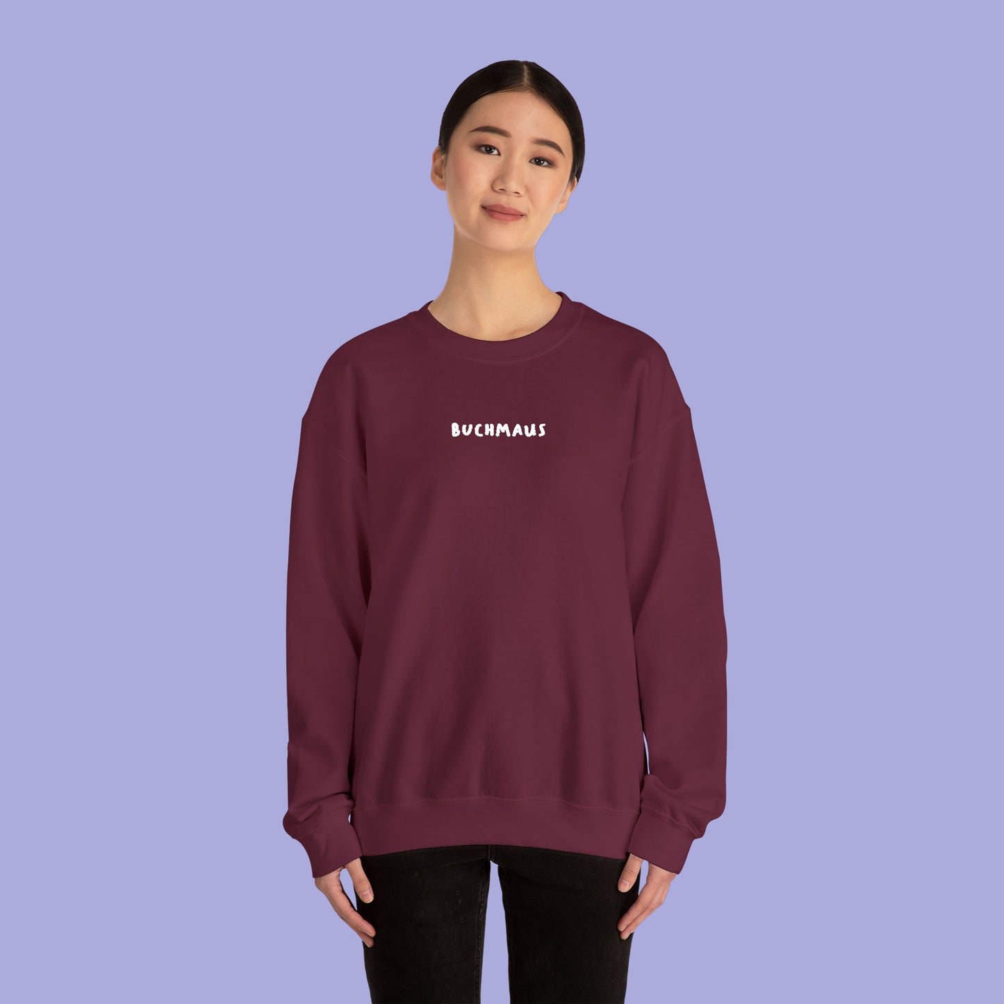Buchmaus Sweatshirt maroon