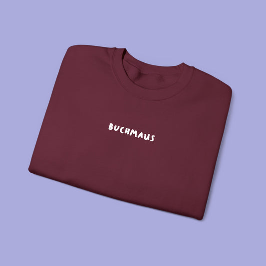 Buchmaus Sweatshirt maroon