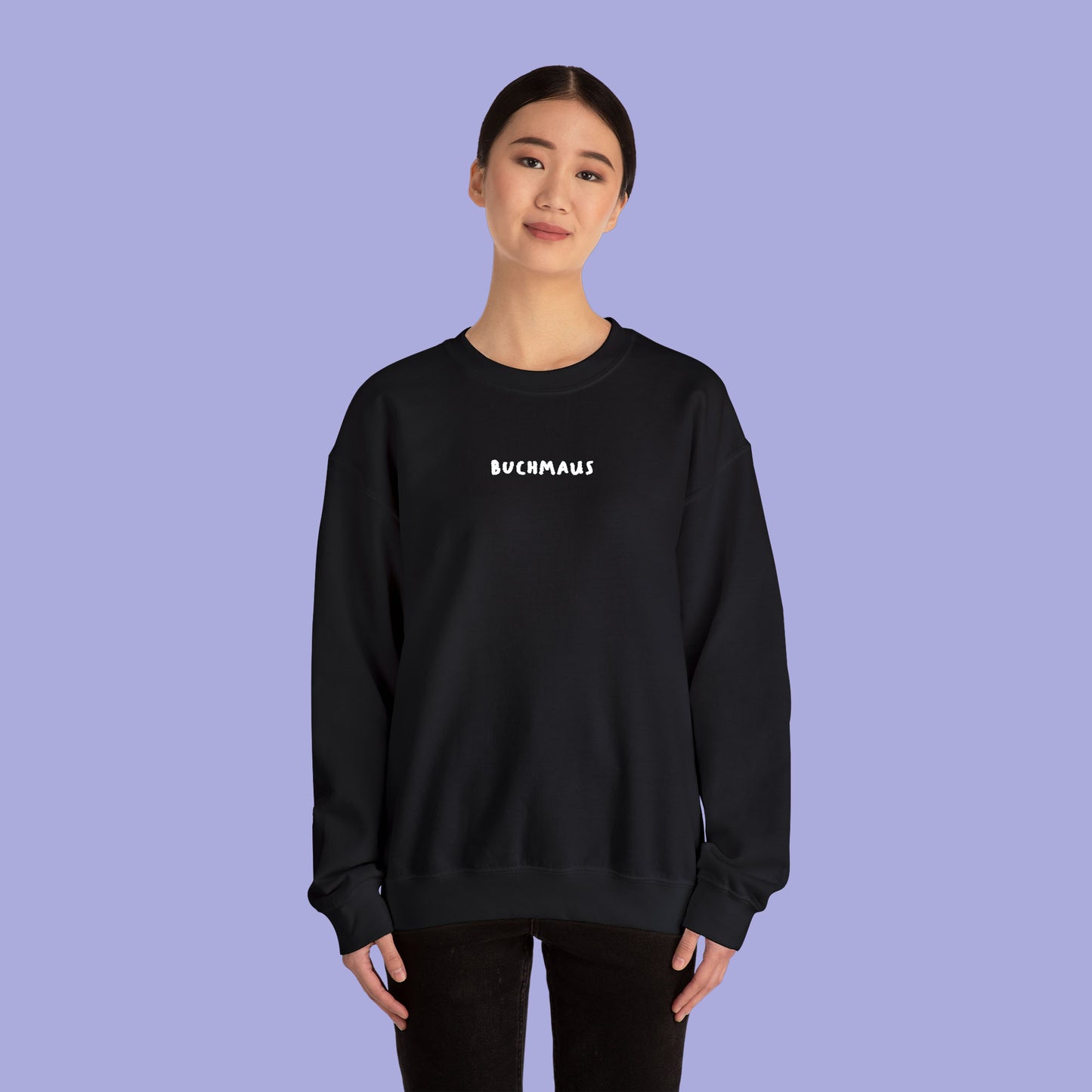 Buchmaus Sweatshirt schwarz