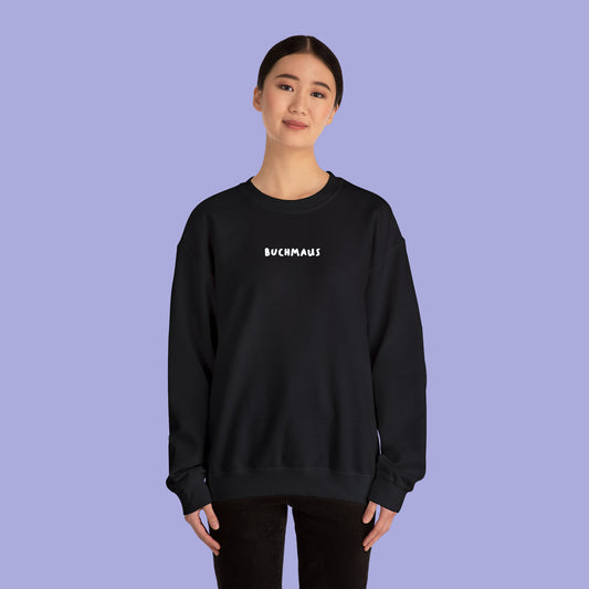 Buchmaus Sweatshirt schwarz