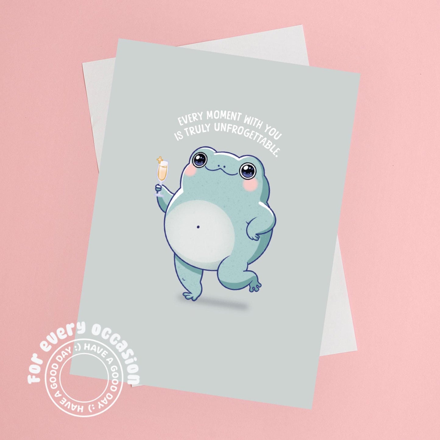 Unfroggetable Frosch Grußkarte
