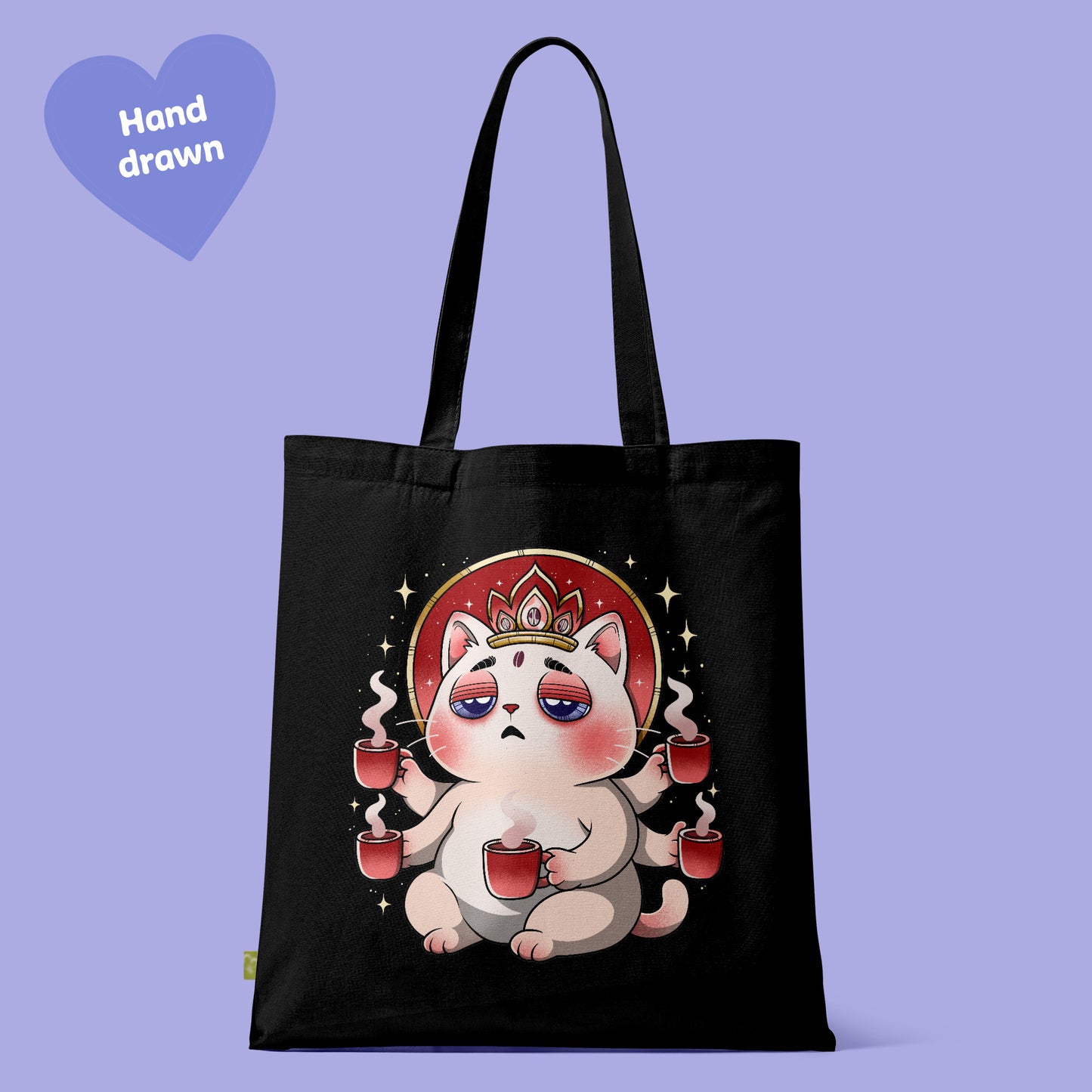 Coffee God Katzen Tote Bag