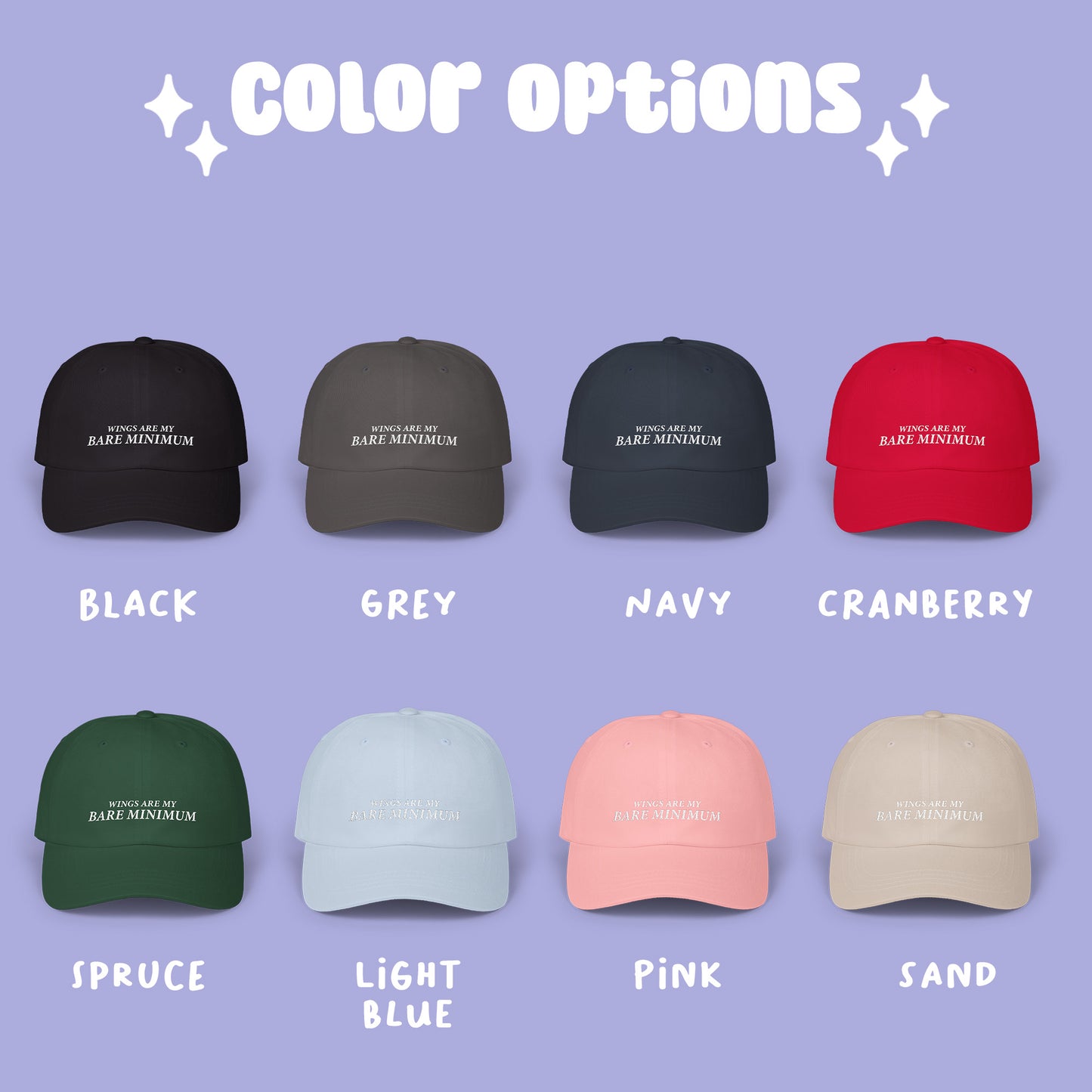 Wings are my bare minimum Dad Cap