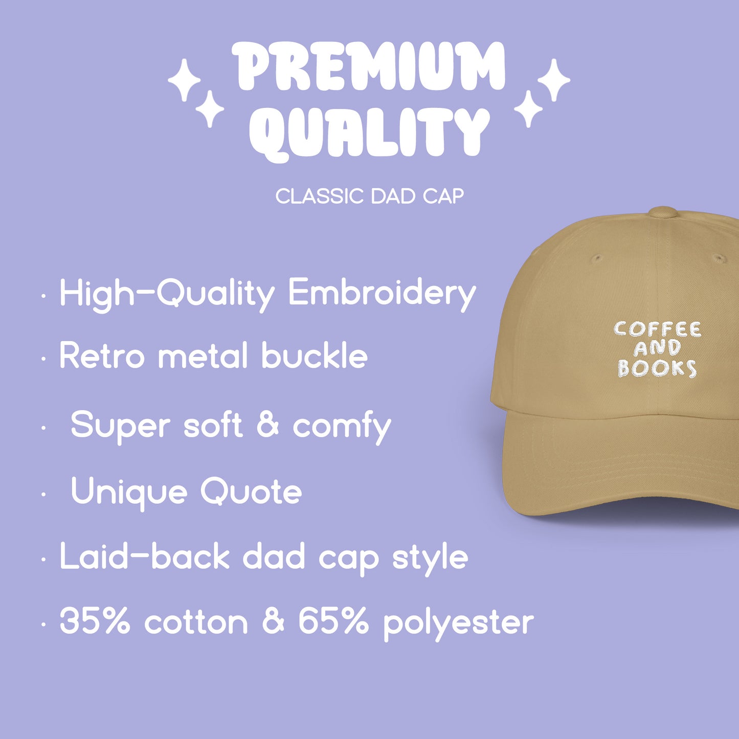 Coffee and Books Dad Cap