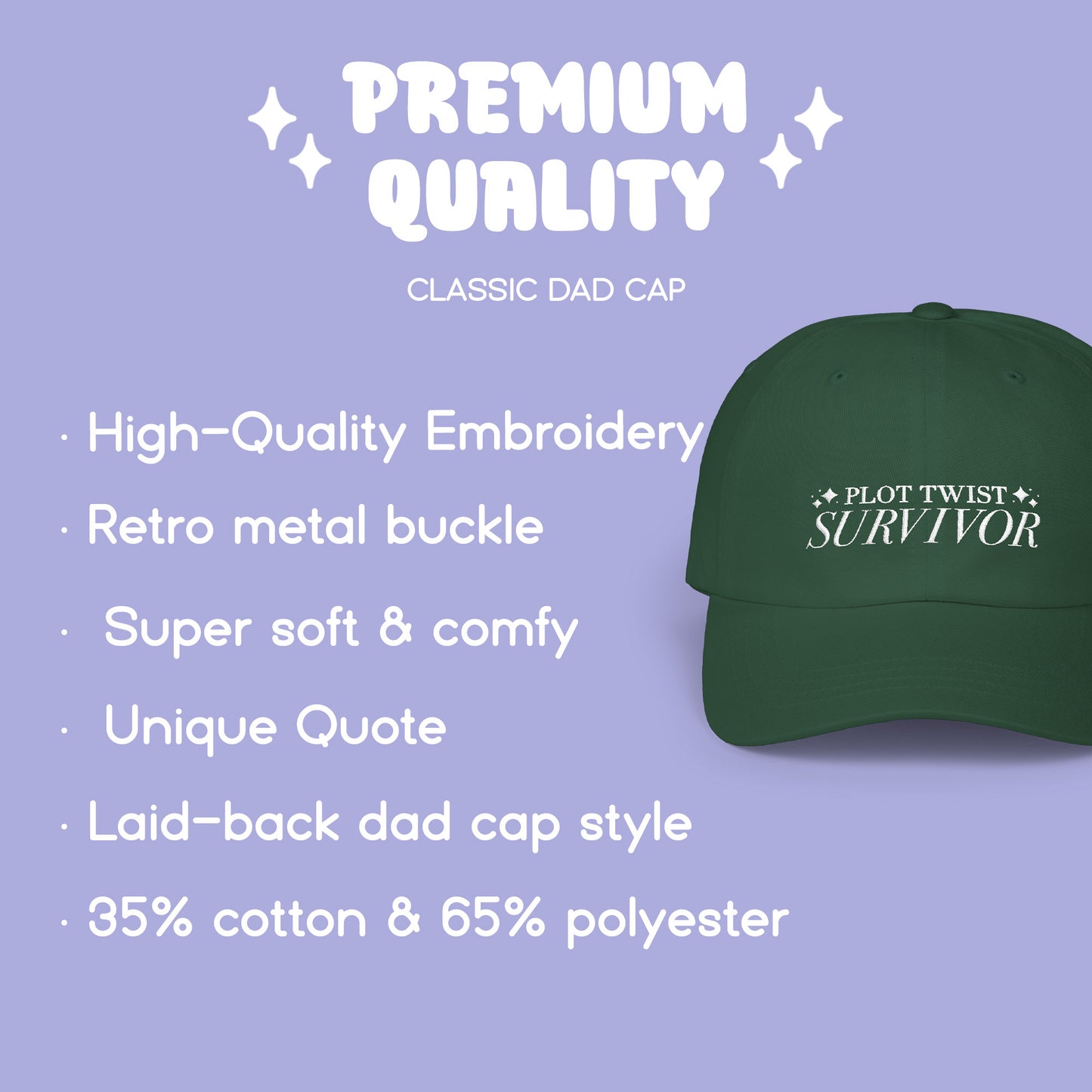 Plot Twist Survivor Dad Cap
