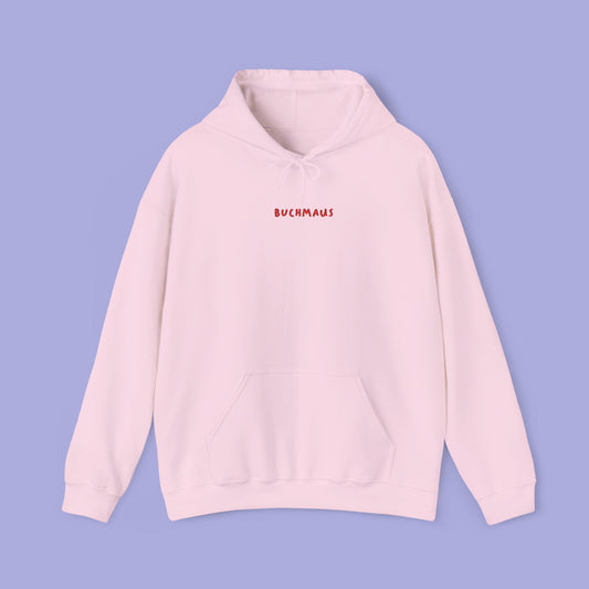 Buchmaus Hoodie I BESTICKT