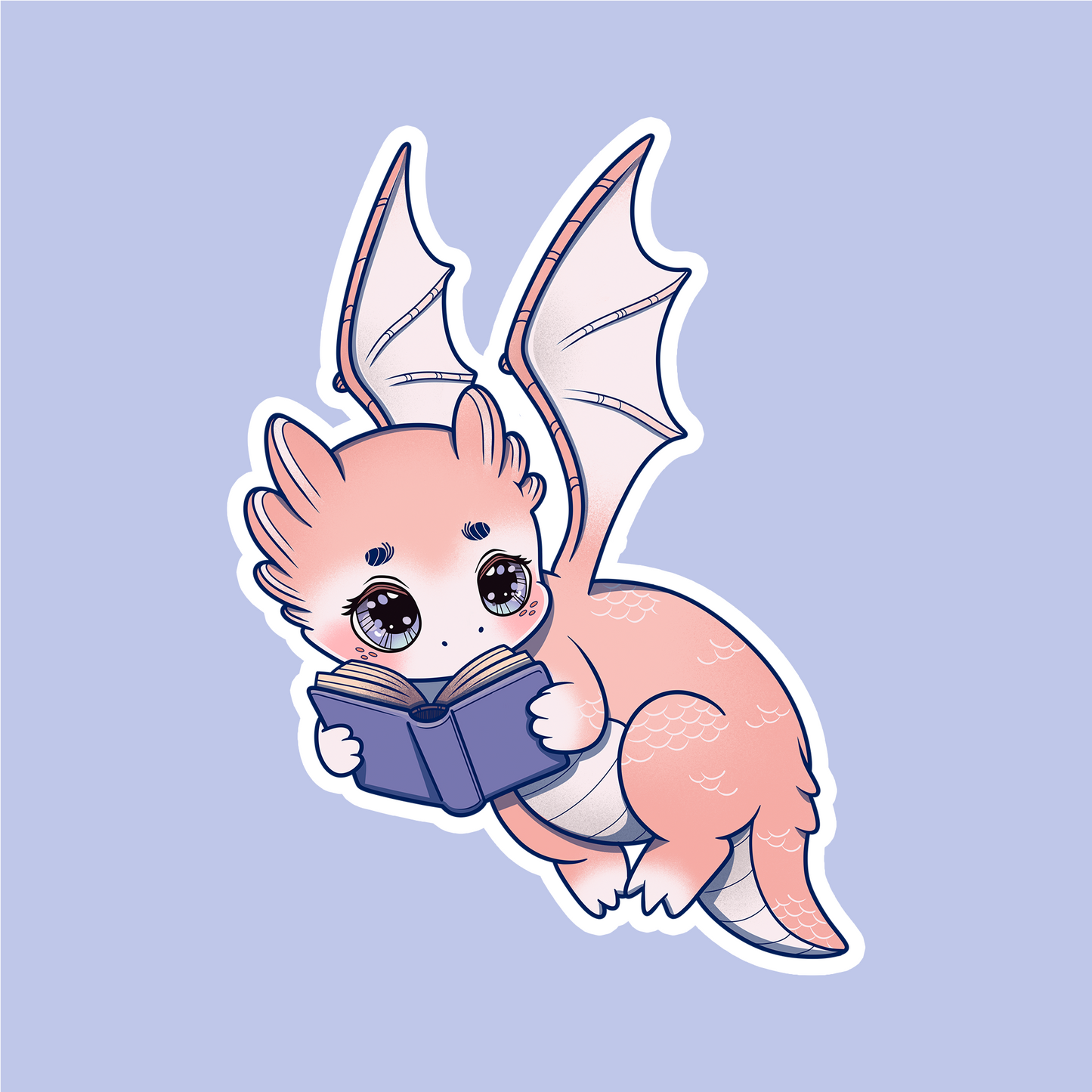 Fliegender Buchdrache Sticker