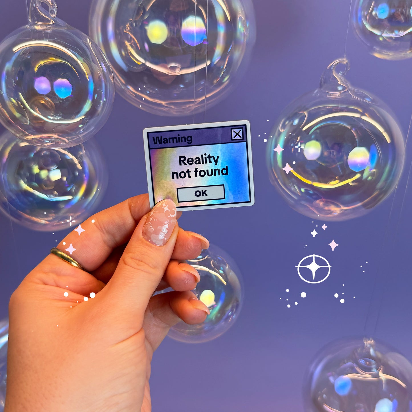 Warning – Reality not found Holo Sticker
