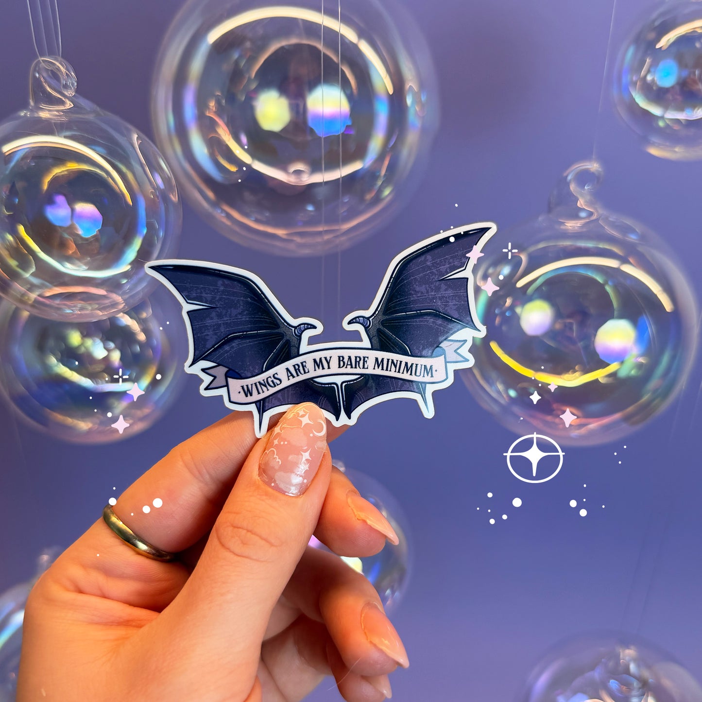 Wings are my bare minimum Sticker