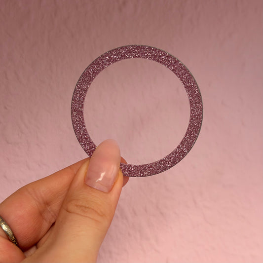 Glitzer Magnetring für Phone Grip Pink