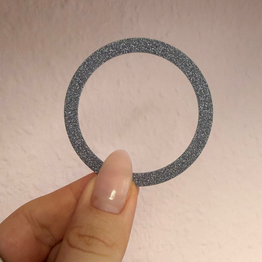 Glitzer Magnetring für Phone Grip Lila/Silber