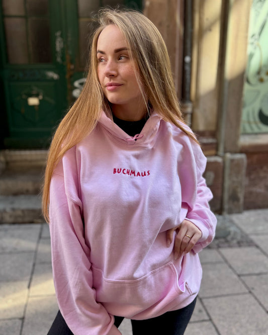 Buchmaus Hoodie I BESTICKT