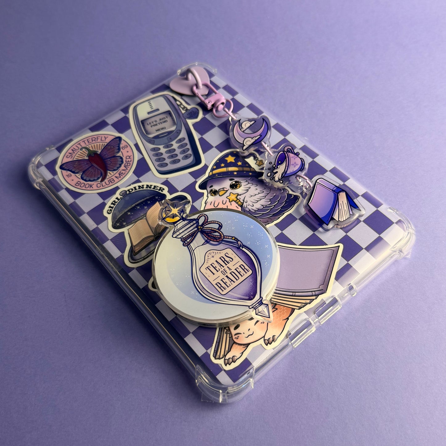 E-Reader Inlay – Kariert | zuschneidbar
