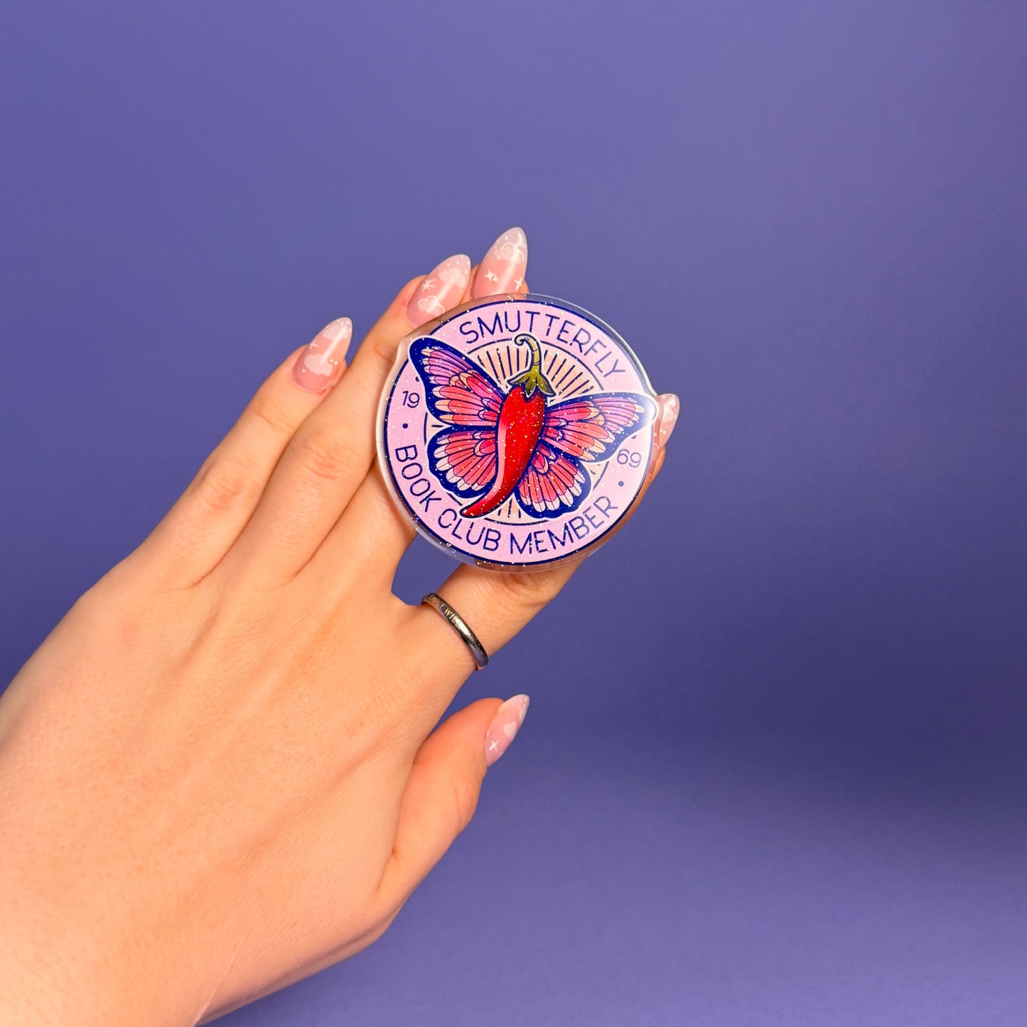 E-Reader-Grip Smutterfly Glitzer