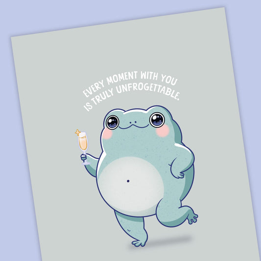 Unfroggetable Frosch Grußkarte